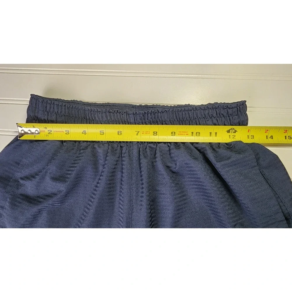 Nike Basketball Shorts Kids Large Navy Athletic Mesh Swoosh Logo with Pocket